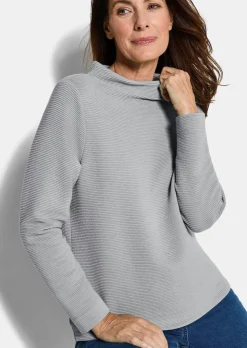 Ottoman-Sweatshirt mit Turtleneck