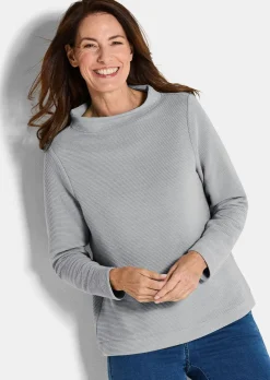 Ottoman-Sweatshirt mit Turtleneck