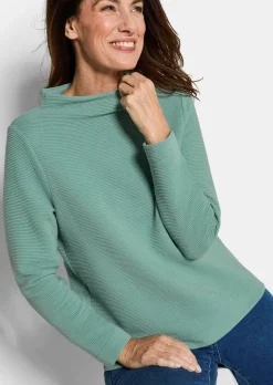 Ottoman-Sweatshirt mit Turtleneck