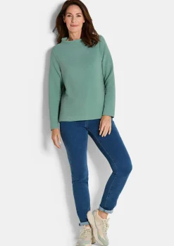 Ottoman-Sweatshirt mit Turtleneck