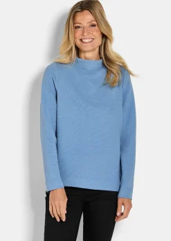 Ottoman-Sweatshirt mit Turtleneck