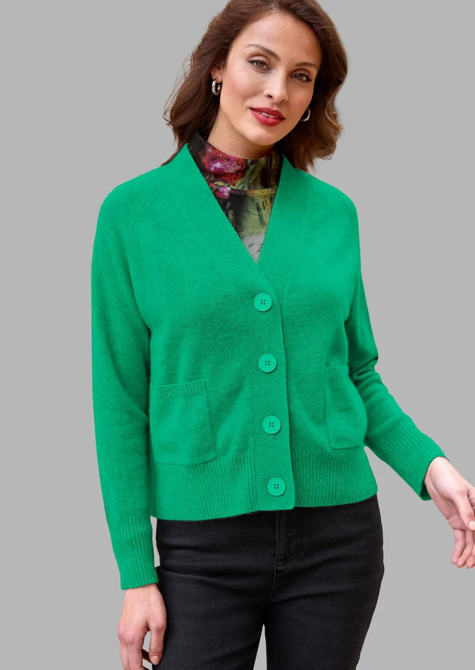 Oversize-Strickjacke aus Kaschmir