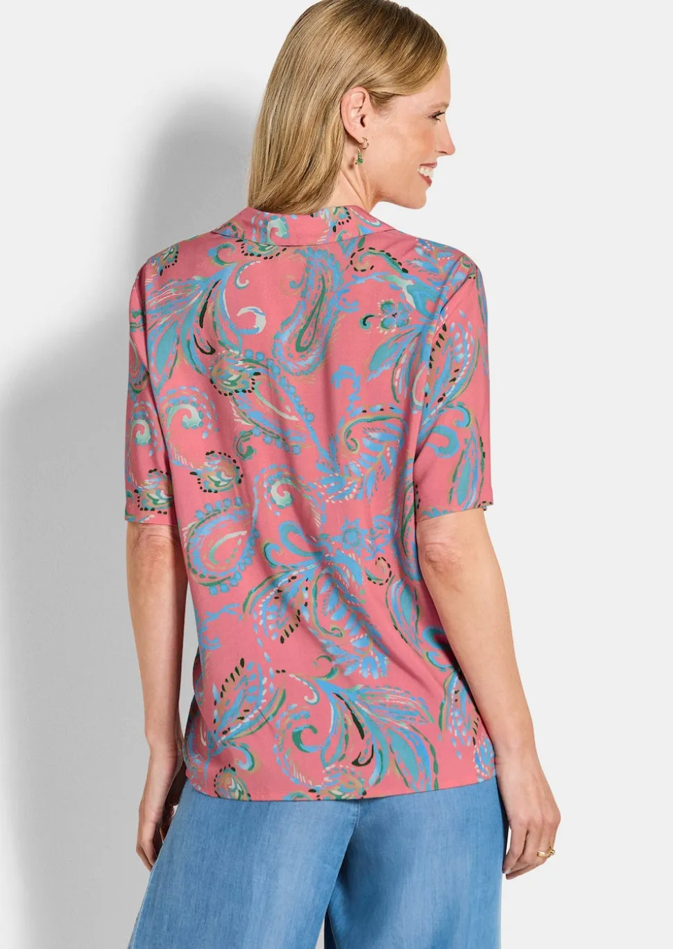 Paisley-Bluse aus reiner Viskose