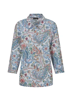 Paisley-Bluse mit Hemdkragen