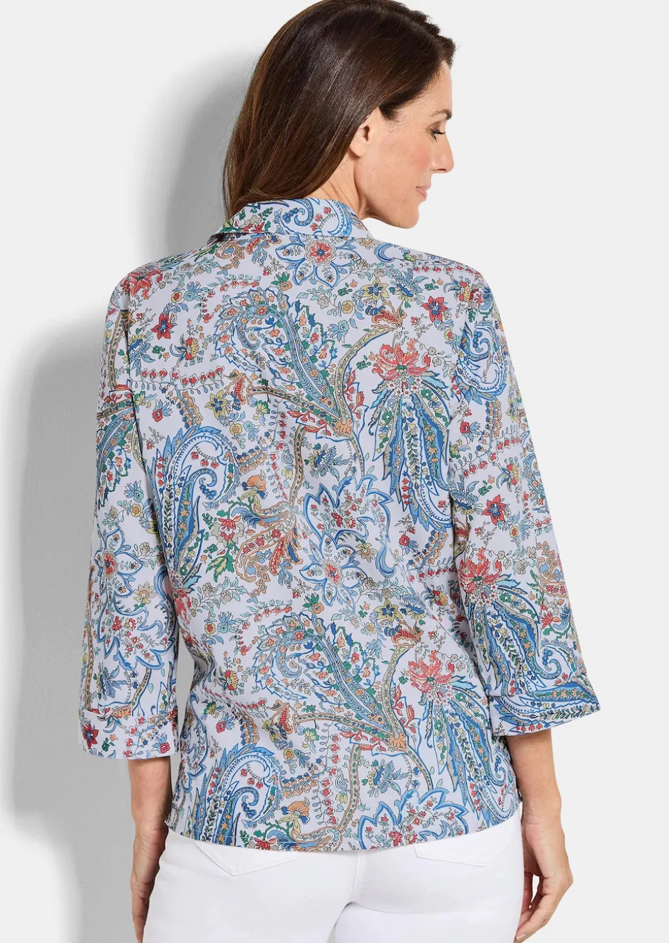 Paisley-Bluse mit Hemdkragen