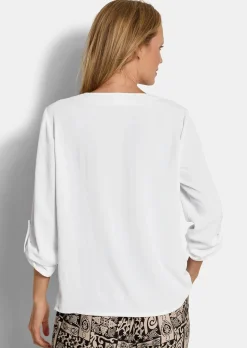 Pflegeleichte Bluse mit V-Ausschnitt