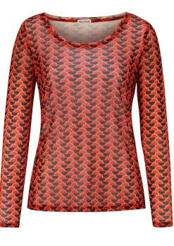 Pflegeleichtes Mesh-Shirt mit Grafik-Print
