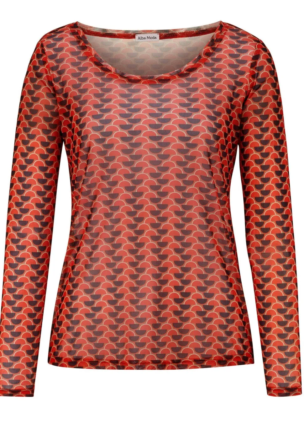 Pflegeleichtes Mesh-Shirt mit Grafik-Print
