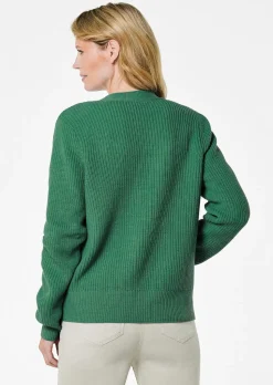 Pflegeleichte Strickjacke in hochwertiger Rippenstruktur
