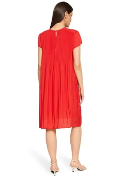 Plisseekleid mit Blütendruck