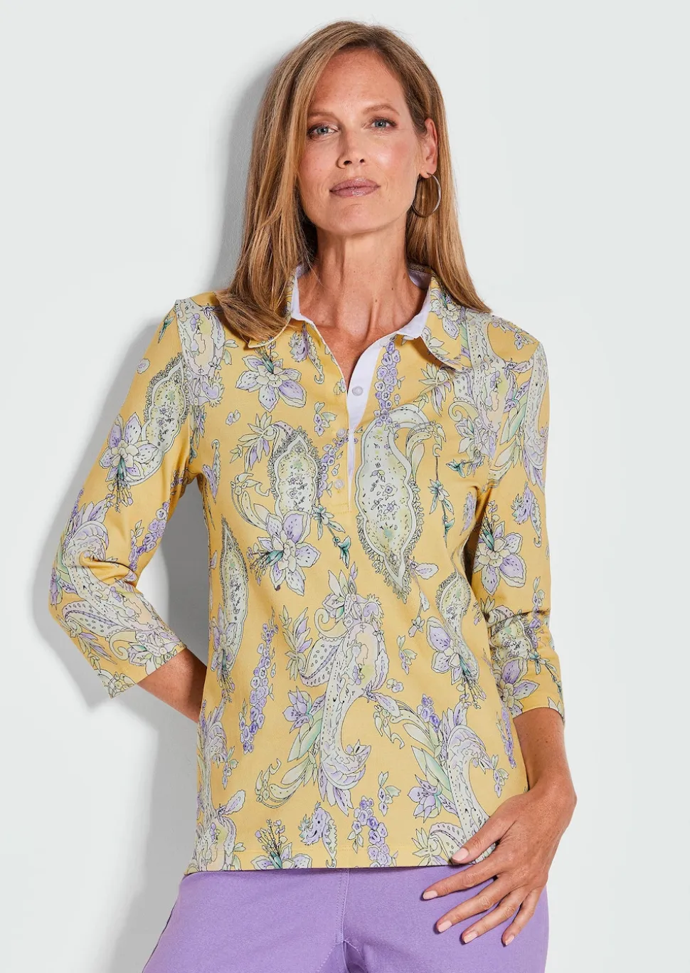 Poloshirt im Paisley-Dessin