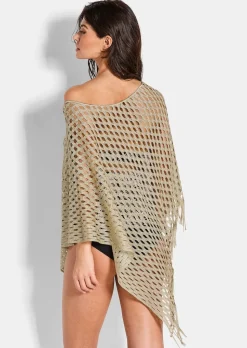 Poncho in Häkel-Optik