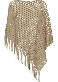 Poncho in Häkel-Optik