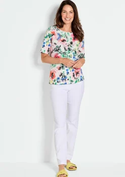 Printshirt mit floralem Alloverdruck