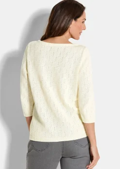 Pullover aus Baumwolle mit 3/4-Ärmeln