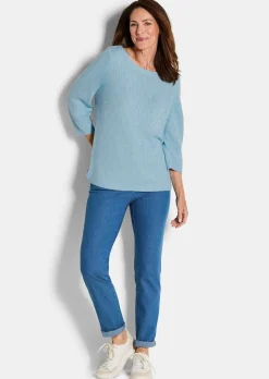 Pullover aus Baumwolle mit 3/4-Ärmeln