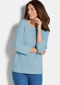 Pullover aus Baumwolle mit 3/4-Ärmeln