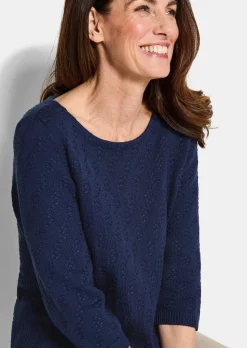 Pullover aus Baumwolle mit 3/4-Ärmeln