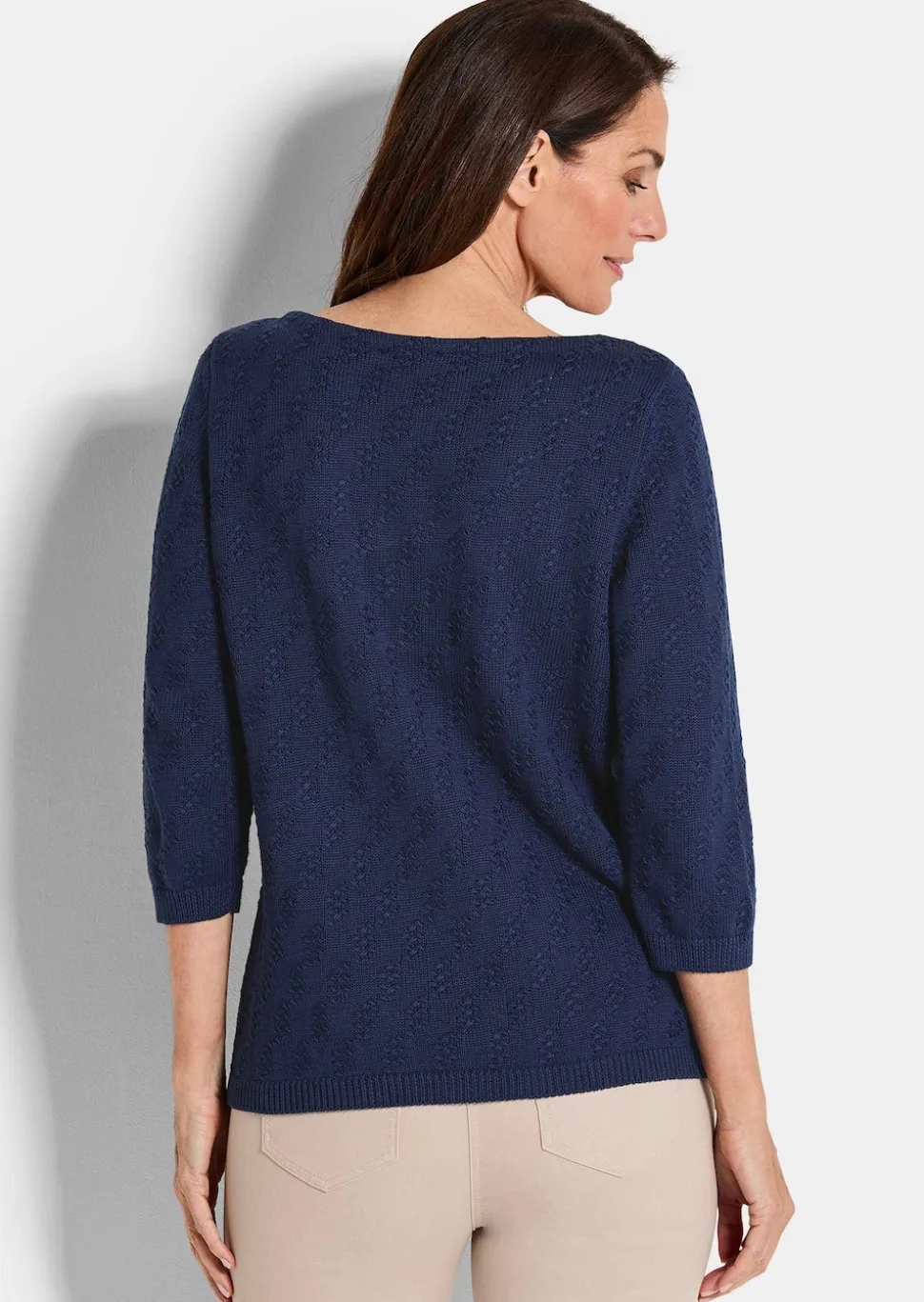 Pullover aus Baumwolle mit 3/4-Ärmeln