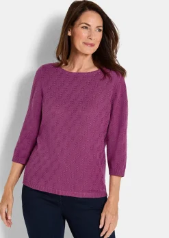 Pullover aus Baumwolle mit 3/4-Ärmeln