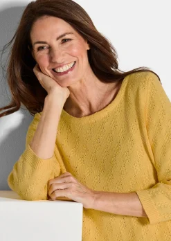 Pullover aus Baumwolle mit 3/4-Ärmeln