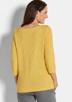 Pullover aus Baumwolle mit 3/4-Ärmeln