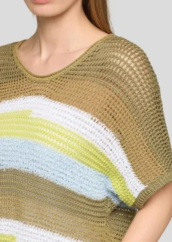 Pullover aus Grobstrick mit Glanzgarn