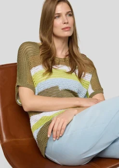 Pullover aus Grobstrick mit Glanzgarn
