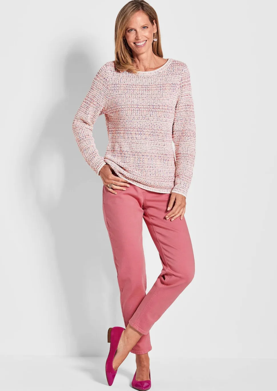 Pullover in Multicolor-Strick