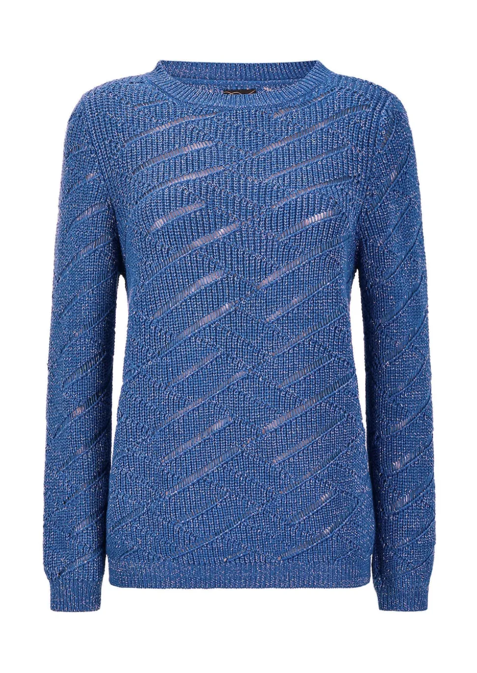 Pullover mit Ajour und Rippenstrick