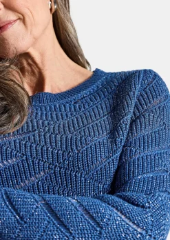 Pullover mit Ajour und Rippenstrick