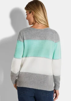 Pullover mit Blockstreifen