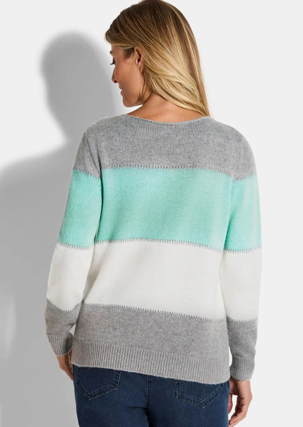 Pullover mit Blockstreifen