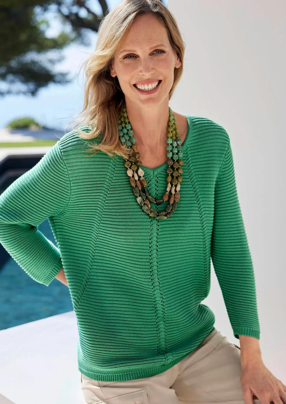 Pullover mit Strick-Details