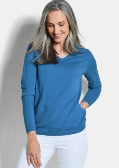 Pullover mit V-Ausschnitt aus COTTAMIRA