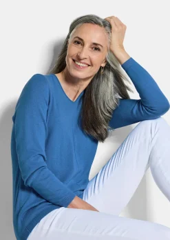 Pullover mit V-Ausschnitt aus COTTAMIRA