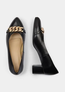 Pumps aus echtem Leder in Komfort-Weite
