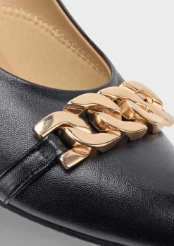 Pumps aus echtem Leder in Komfort-Weite
