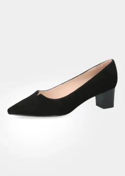 Pumps aus echtem Veloursleder