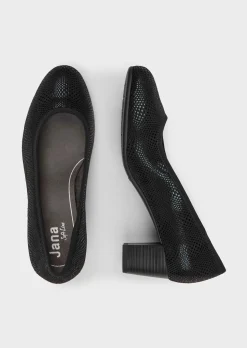 Pumps mit glänzendem Folienprint