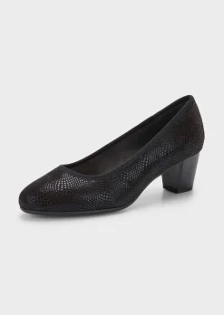 Pumps mit glänzendem Folienprint
