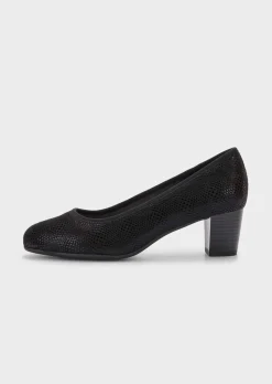 Pumps mit glänzendem Folienprint