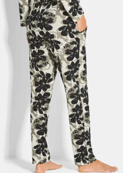 Pyjamahose mit Blumenmuster
