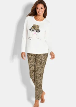 Pyjama mit Animal Print