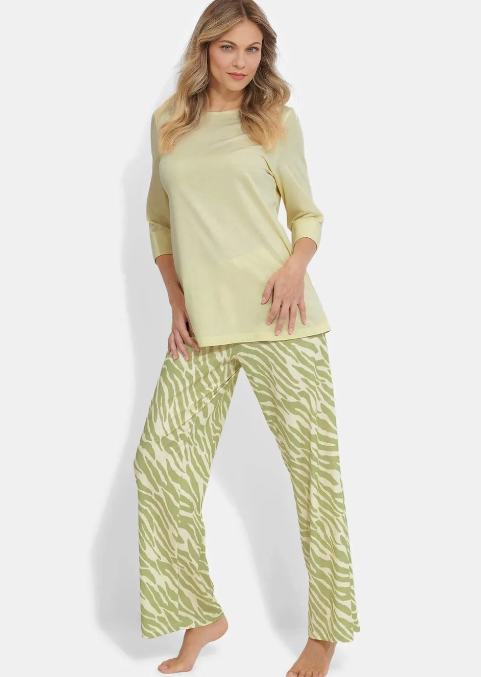 Pyjama mit dezentem Animal Print