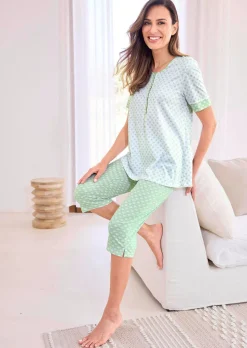 Pyjama mit Halbarm und 3/4-Hose
