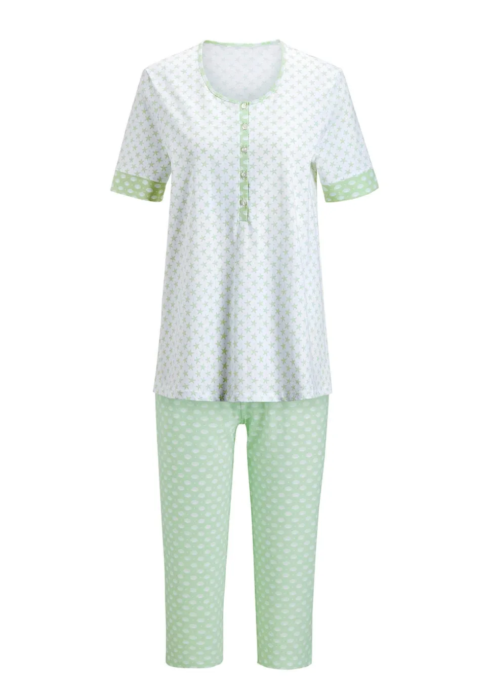Pyjama mit Halbarm und 3/4-Hose