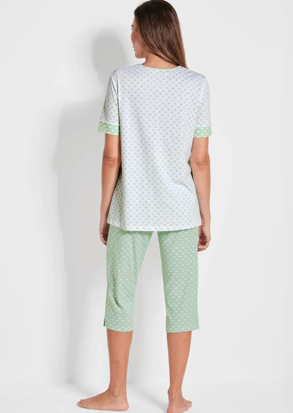 Pyjama mit Halbarm und 3/4-Hose