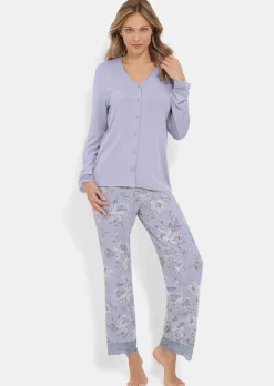 Pyjama mit Spitzendetails