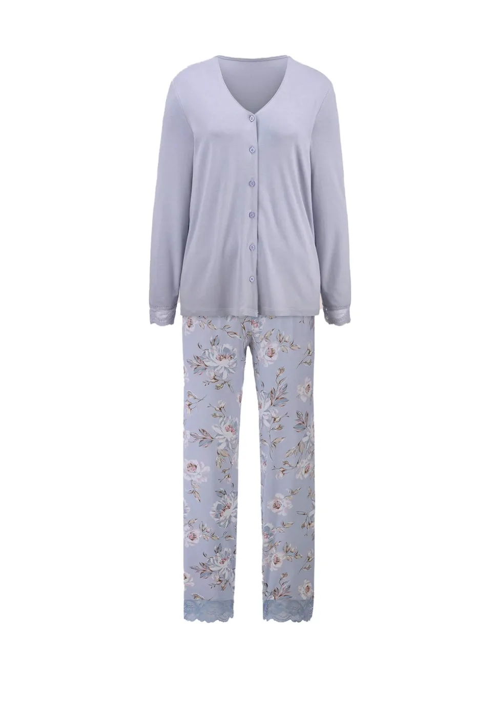 Pyjama mit Spitzendetails